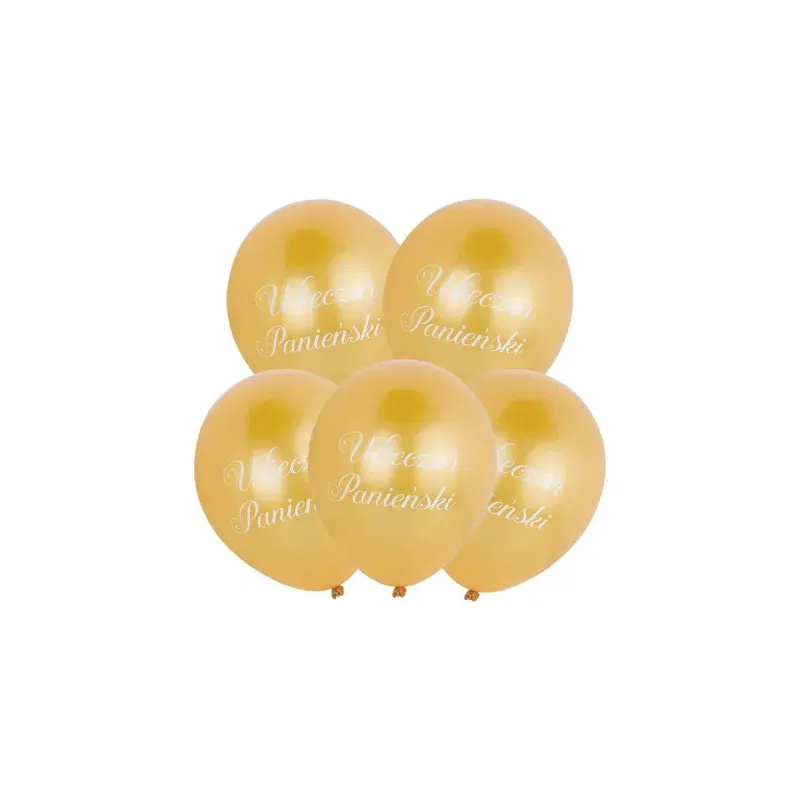 Balony złote Wieczór panieński/ 5szt.
