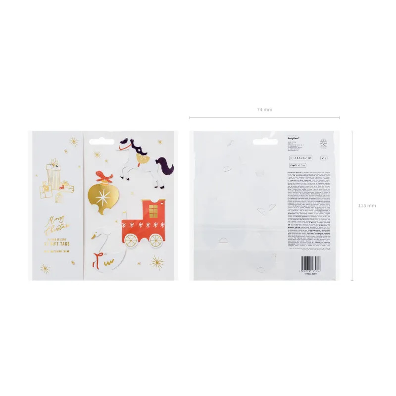 Zawieszki do prezentów Ciuchcia, 12szt. Zawieszki do prezentów Ciuchcia, 12szt.