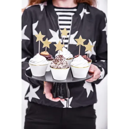 Gwiazdki złote, 6szt., 11,5cm