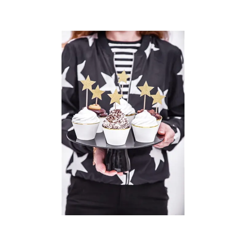 Gwiazdki złote, 6szt., 11,5cm