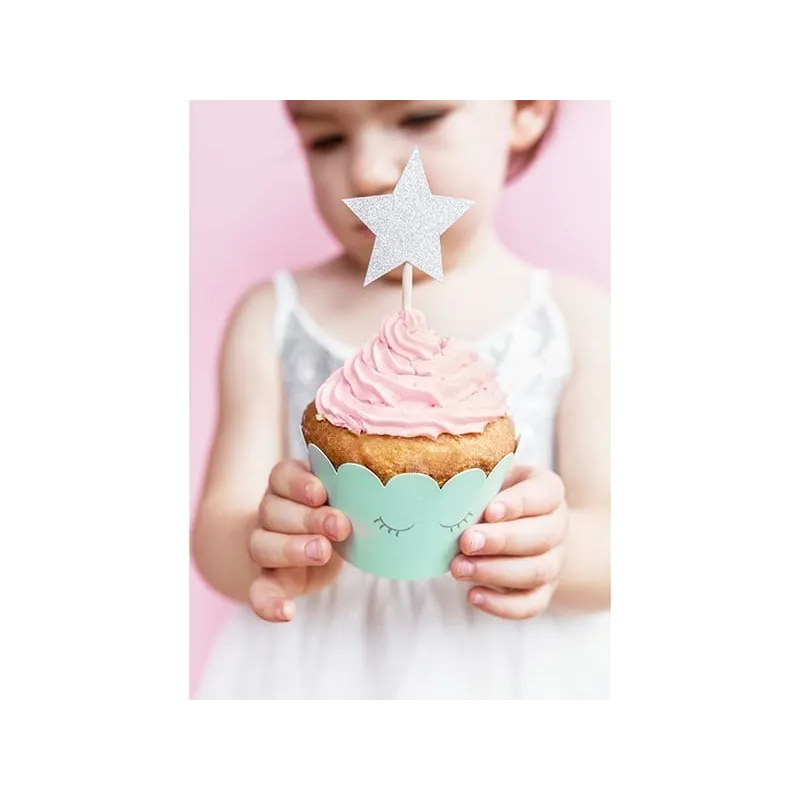 Gwiazdki srebrne, 6szt. Jednorożce Gwiazdki srebrne, 6szt. Jednorożce