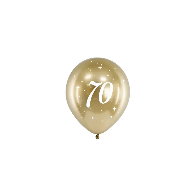 Balon 70, glossy złoty,6szt.