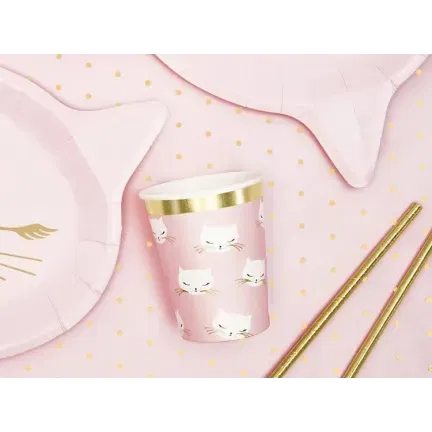 Kubeczki Kotek, róż, 200ml/6szt. Kubeczki Kotek, róż, 200ml/6szt.