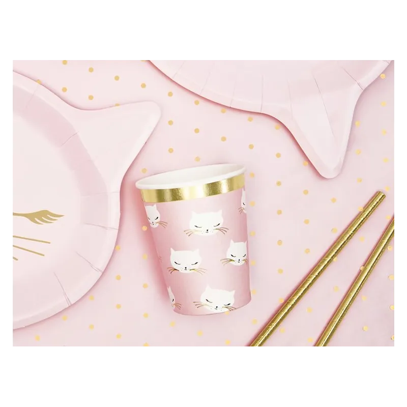 Kubeczki Kotek, róż, 200ml/6szt. Kubeczki Kotek, róż, 200ml/6szt.